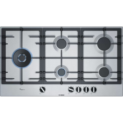Bosch EXxtra PCS9A5B90 gas hob 90 cm stainless steel finish - Series 6