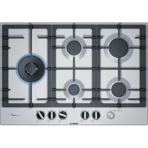 Bosch EXxtra PCS7A5M90 gas hob 75 cm stainless steel finish - Series 6