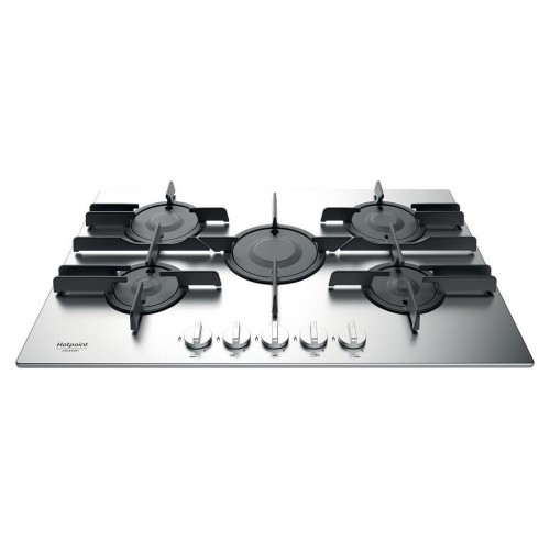Hotpoint Direct Flame gas hob FTGHL 751 D / IX / HA stainless steel finish with 75 cm cast iron grids