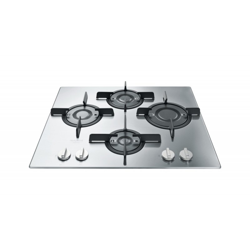  Hotpoint Direct Flame gas hob FTGHL 641 D / IX / HA stainless steel finish with 60 cm cast iron grids
