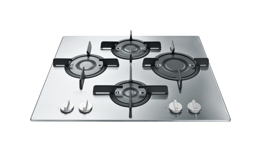 Hotpoint Piano cottura a gas Direct Flame FTGHL 641 D/IX/HA finitura inox con griglie in ghisa da 60 cm