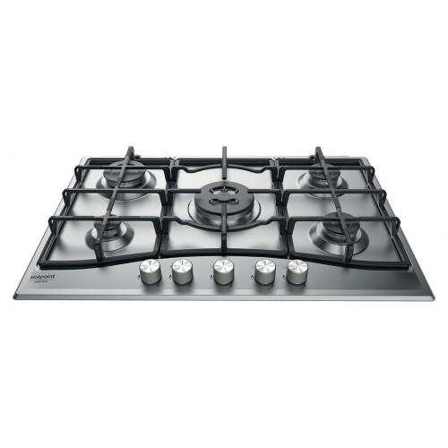 Hotpoint Table de cuisson à gaz NewStyle PCN 751 T / IX / HA 75 cm finition acier inoxydable