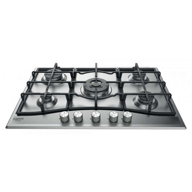  Hotpoint Table de cuisson à gaz NewStyle PCN 751 T / IX / HA 75 cm finition acier inoxydable