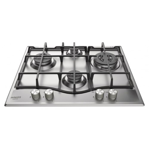 Hotpoint Gas hob NewStyle PCN 641 T / IX / HA stainless steel finish with 60 cm cast iron grids