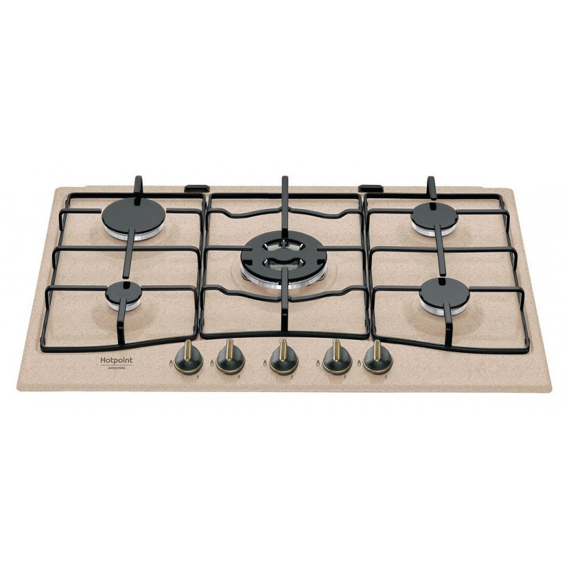  Hotpoint Table de cuisson à gaz Tradizione PCN 750 T (AV) R / HA 75 cm finition émail avoine
