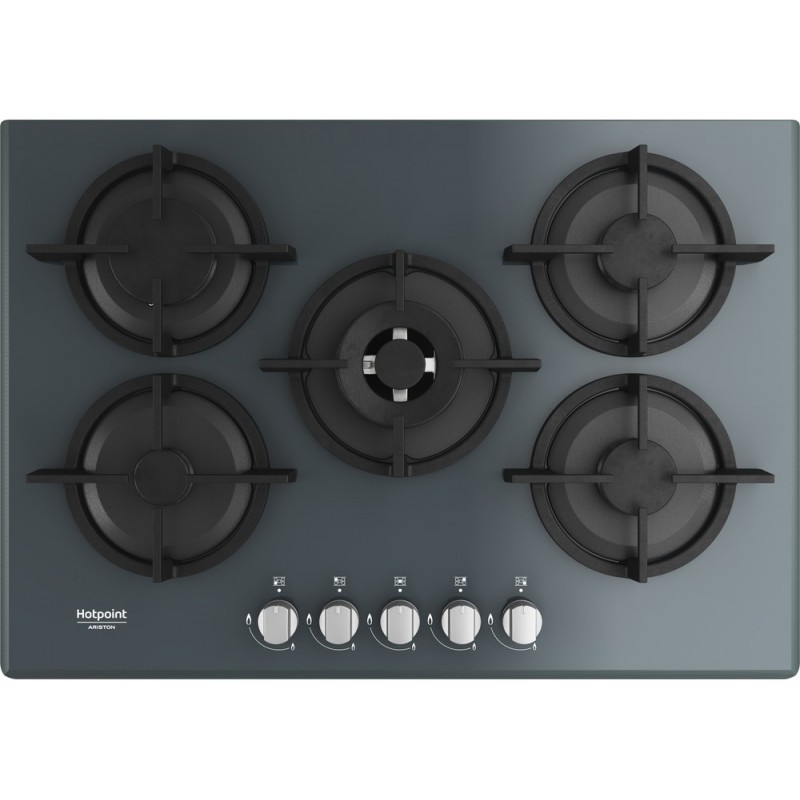  Hotpoint Table de cuisson à gaz Diamond HAGD 72S / MR 73 cm finition verre miroir