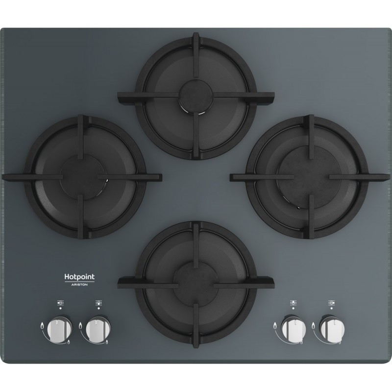  PRONTA CONSEGNA - Hotpoint Piano cottura a gas Diamond HAGD 61S/MR finitura vetro specchio da 60 cm