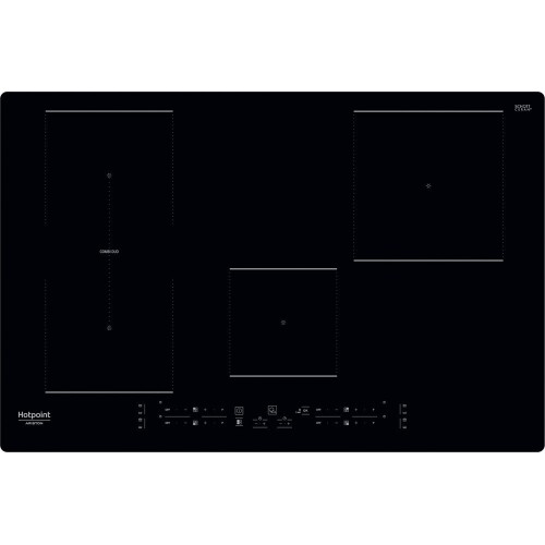 Hotpoint Placa de inducción Active HB 0577B NE de vitrocerámica negra de 77 cm