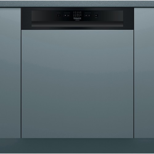 Hotpoint Built-in partial integrated dishwasher HB 4010 B with 60 cm black front panel