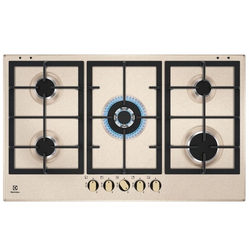  Electrolux | Plaque de cuisson à gaz KGS9536RS 86 cm à profil mince, finition sable