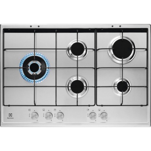 Electrolux Slim Profile KGS7564SX 75cm gas hob with stainless steel finish