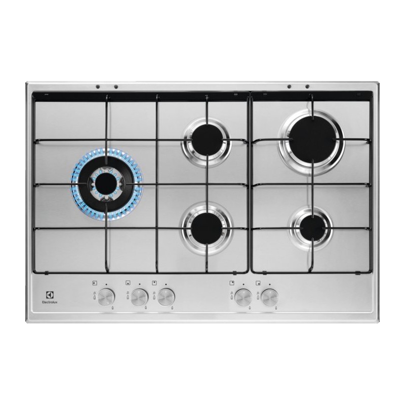  Plaque de cuisson à gaz Electrolux Slim Profile KGS7564SX 75 cm avec finition inox