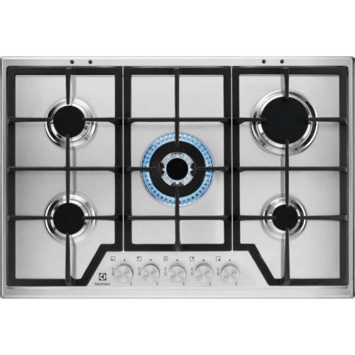 Electrolux Slim Profile gas hob KGS7536SX stainless steel finish 75 cm
