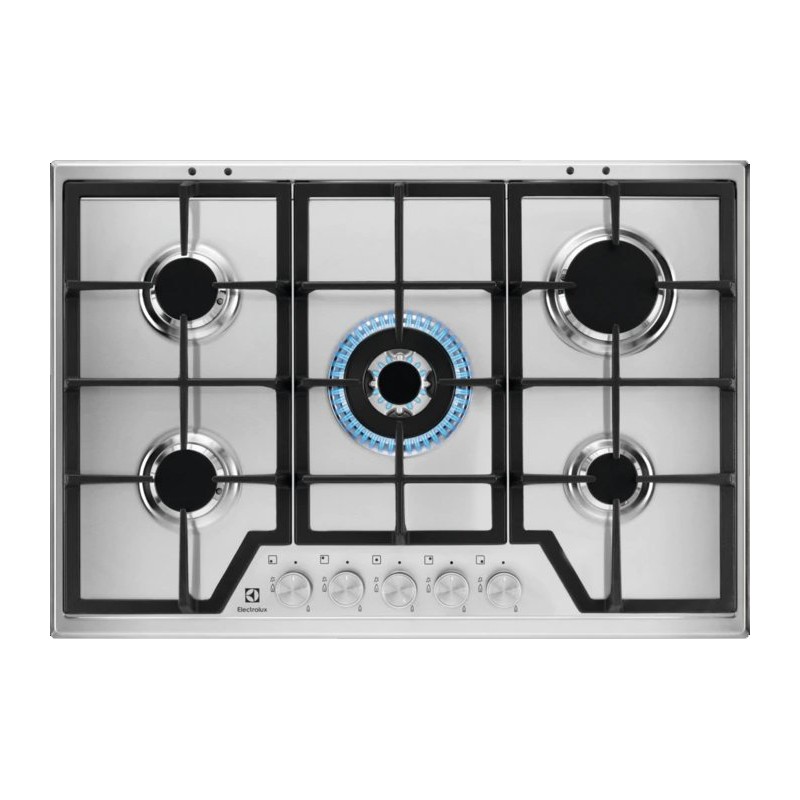  Electrolux Slim Profile gas hob KGS7536SX stainless steel finish 75 cm