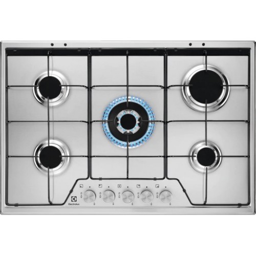 Electrolux Slim Profile gas hob KGS7534SX 75 cm stainless steel finish