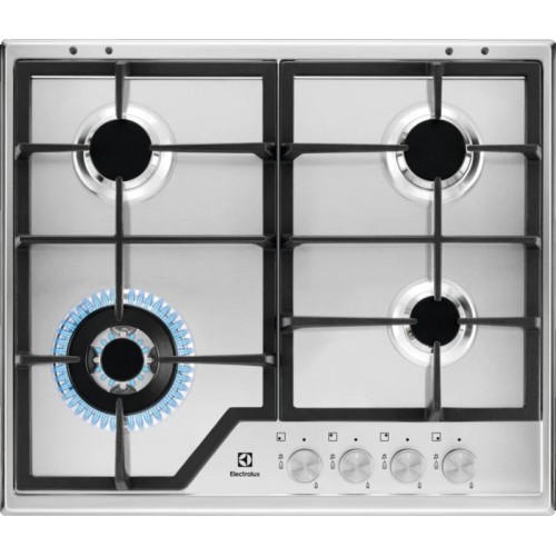 Electrolux Slim Profile gas hob KGS6436SX 60 cm stainless steel finish
