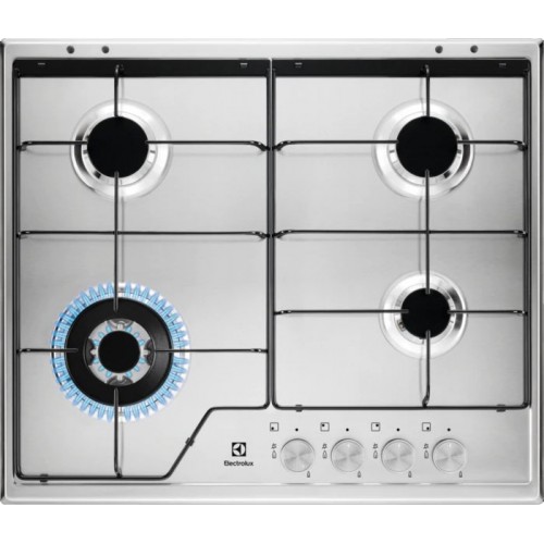 Electrolux | Plaque de cuisson à gaz profilée KGS6434SX 60 cm en acier inoxydable
