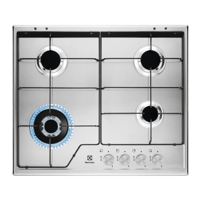  Electrolux Slim Profile gas hob KGS6434SX 60 cm stainless steel finish
