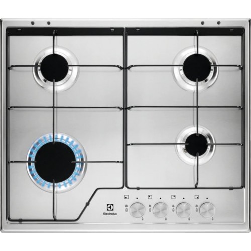 Electrolux | Plaque de cuisson à gaz profilée KGS6424SX 60 cm en acier inoxydable
