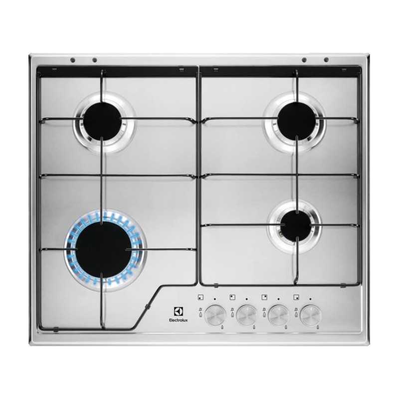  Electrolux | Placa de gas de acero inoxidable de perfil delgado KGS6424SX de 60 cm