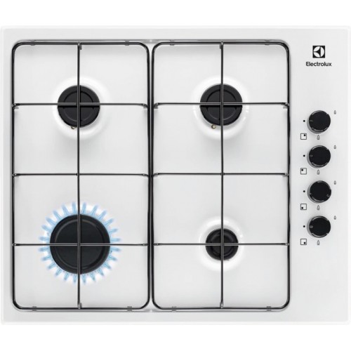 Electrolux | Plaque de cuisson à gaz Slim Profile KGS6404W 60 cm, finition blanche