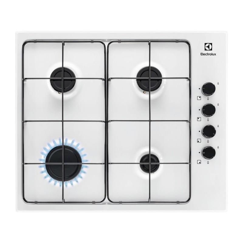  Electrolux | Plaque de cuisson à gaz Slim Profile KGS6404W 60 cm, finition blanche
