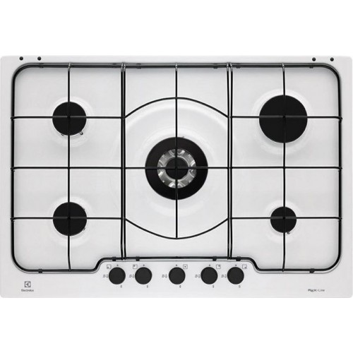 Electrolux | Plaque de cuisson à gaz Soft PB750UV 75 cm, finition blanche