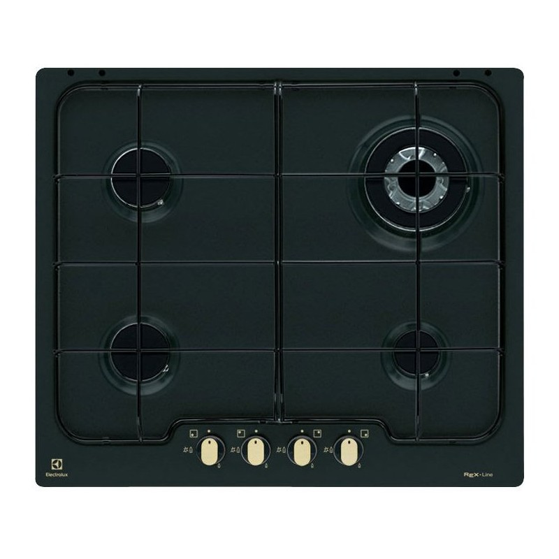  Table de cuisson gaz Electrolux Soft PN640RUV finition noire 60 cm