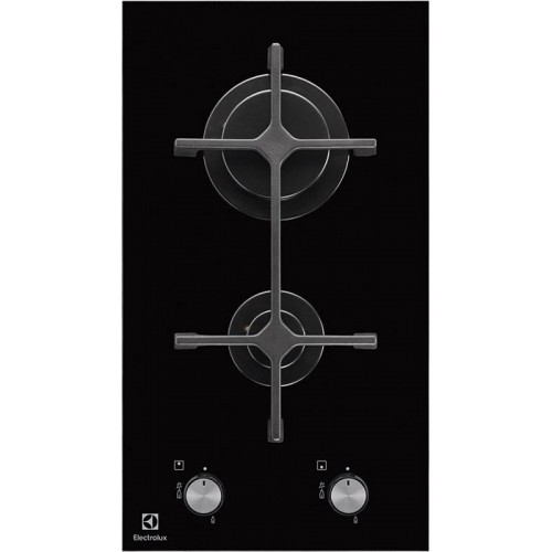 Electrolux | Plaque de cuisson à gaz Domino EGC3322NVK 29 cm avec surface vitrocéramique noire