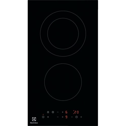 Electrolux | Plaque de cuisson vitrocéramique Domino 29 cm, coloris noir (LHR3233CK)