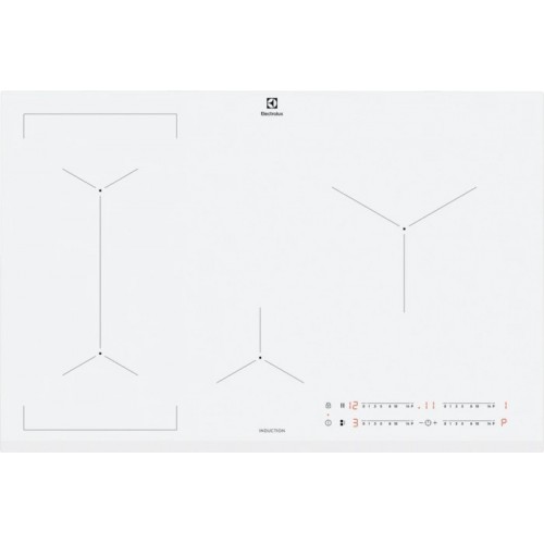Plaque à induction Electrolux Bridge EIL83443BW 78 cm en vitrocéramique blanche