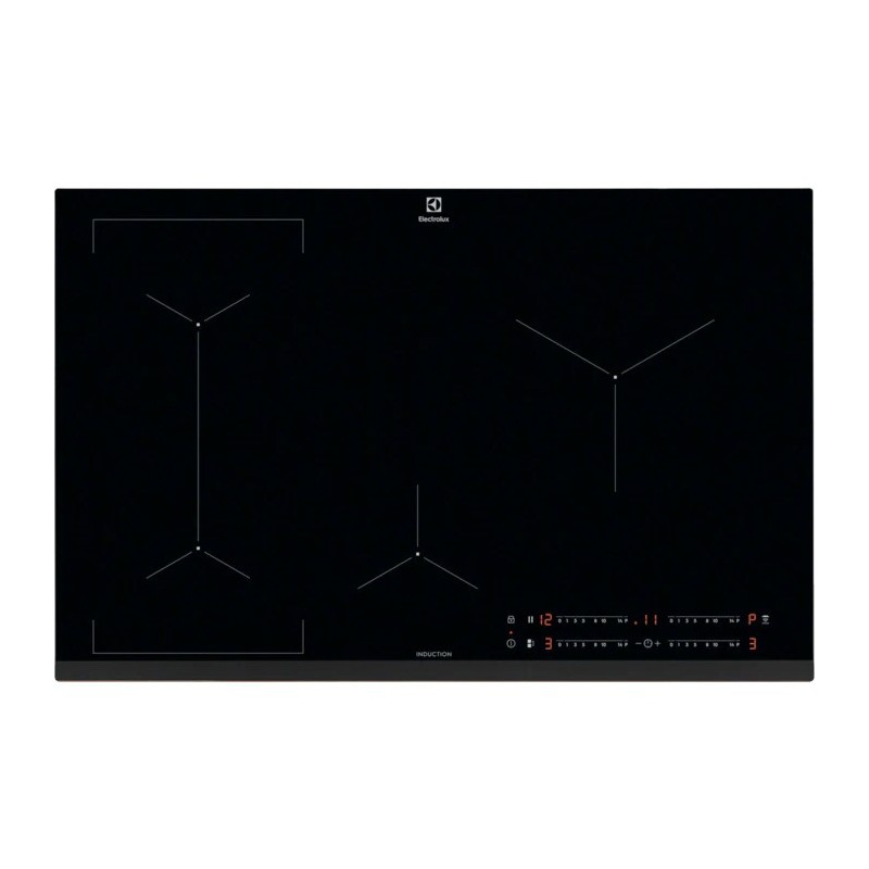  Electrolux | Bridge EIL83443 78cm Black Glass Ceramic Induction Hob