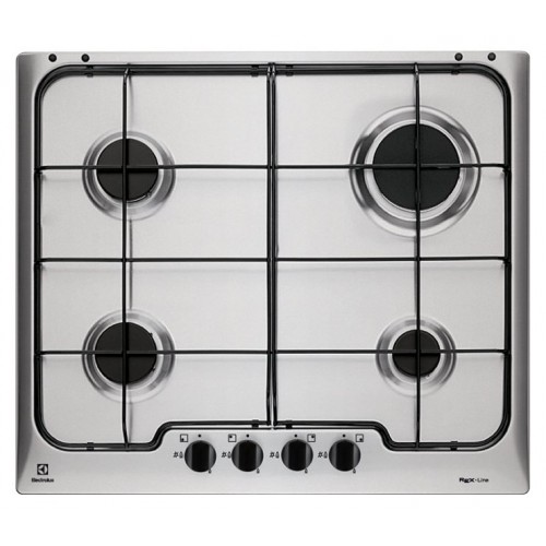Plaque de cuisson à gaz Electrolux RGG6242OOX 60 cm avec finition inox - Collection facile