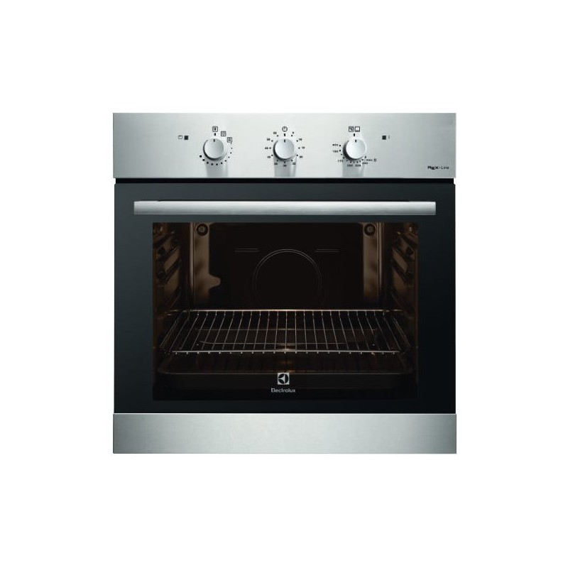  Horno de gas tradicional Electrolux F13GX de 60 cm con acabado de acero inoxidable antihuellas.