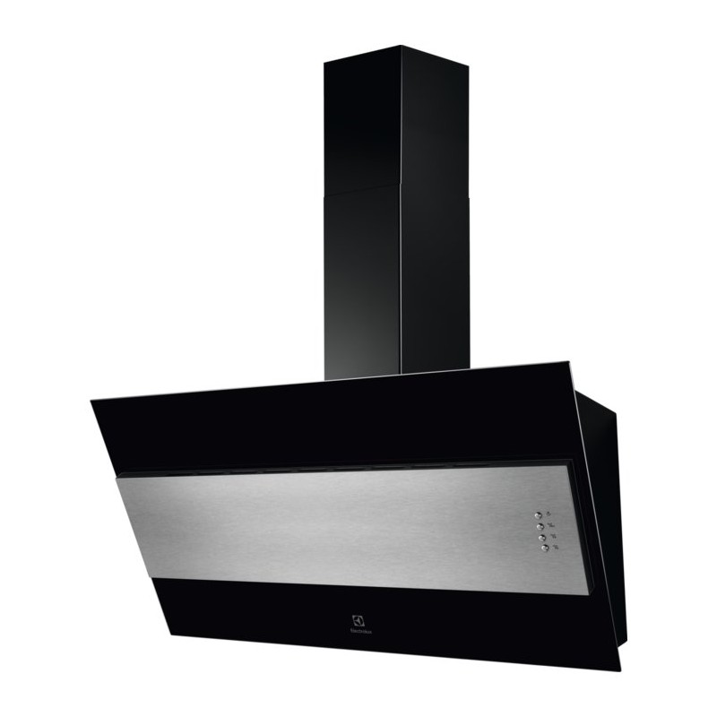  Electrolux Vertical wall hood LFV319Y black and stainless steel finish 90 cm