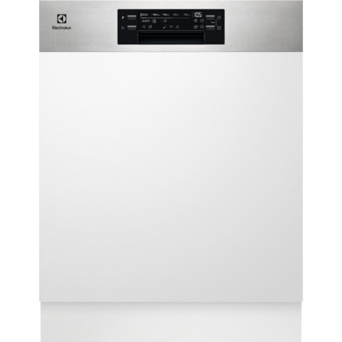 Lave-vaisselle partiellement intégré Electrolux AirDry KEAC7200IX avec tableau de bord en acier inoxydable de 60 cm