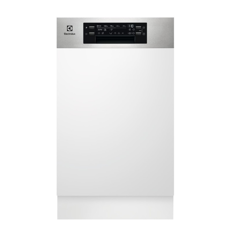  Electrolux Partial integrated slim dishwasher with EES42210IX satellite reel with 45 cm stainless steel dashboard