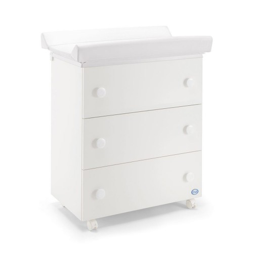 Pali Baby changing table with three drawers Eco Tris finish of your choice 76 cm - With resealable tray and padding