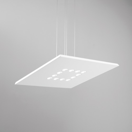 Lampe à suspension LED Minitallux Confort 12SQ en différentes finitions byicon Luce