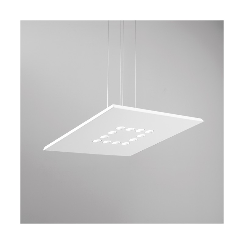  Lámpara de suspensión LED Minitallux Confort 12SQ en diferentes acabados byicon Luce