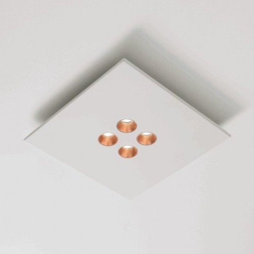 Plafonnier LED Minitallux Confort 4Q en différentes finitions par Icona Luce