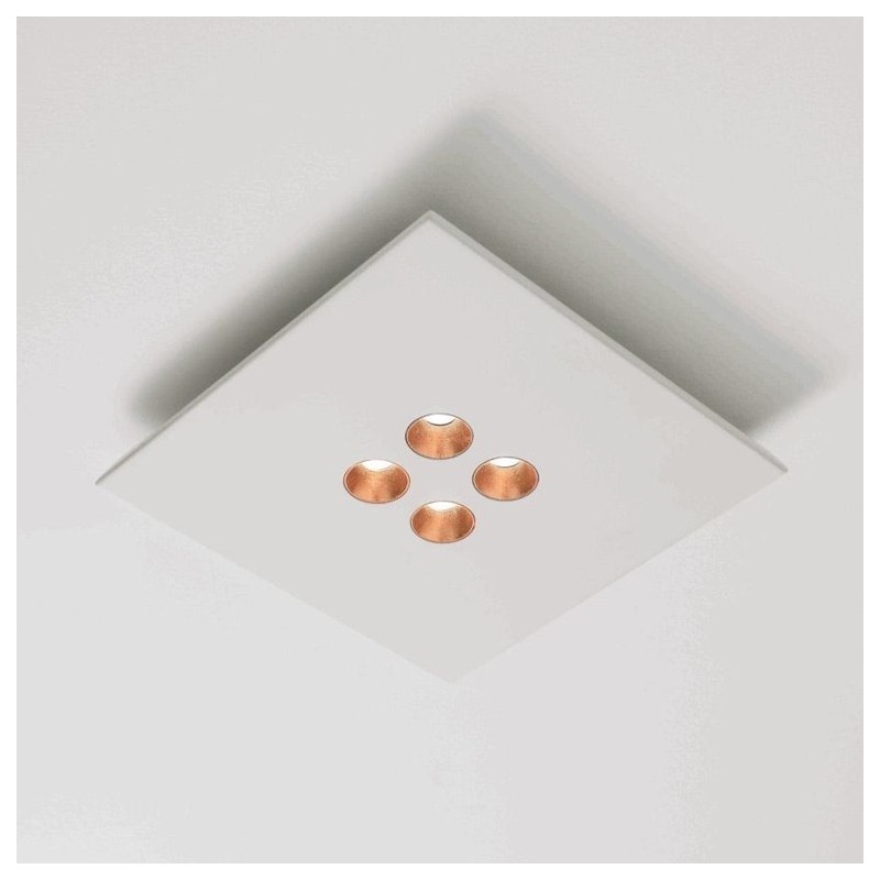  Minitallux Confort 4Q LED ceiling light in different finishes by Icona Luce