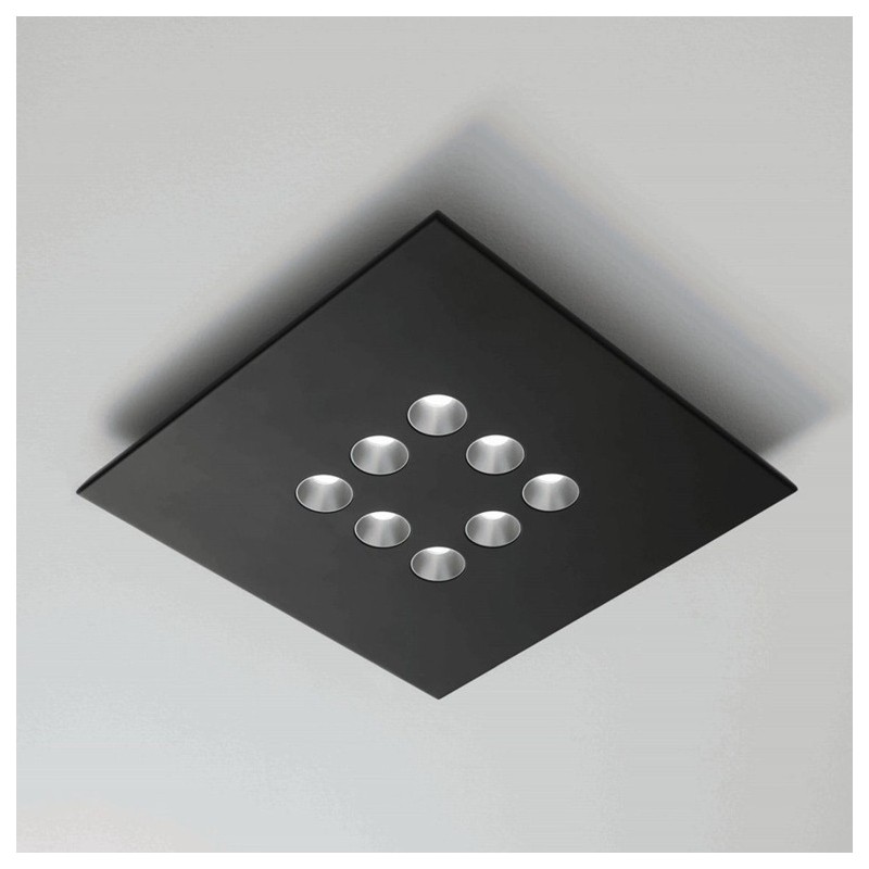  Minitallux Confort 8Q LED ceiling light in different finishes by Icons Luce