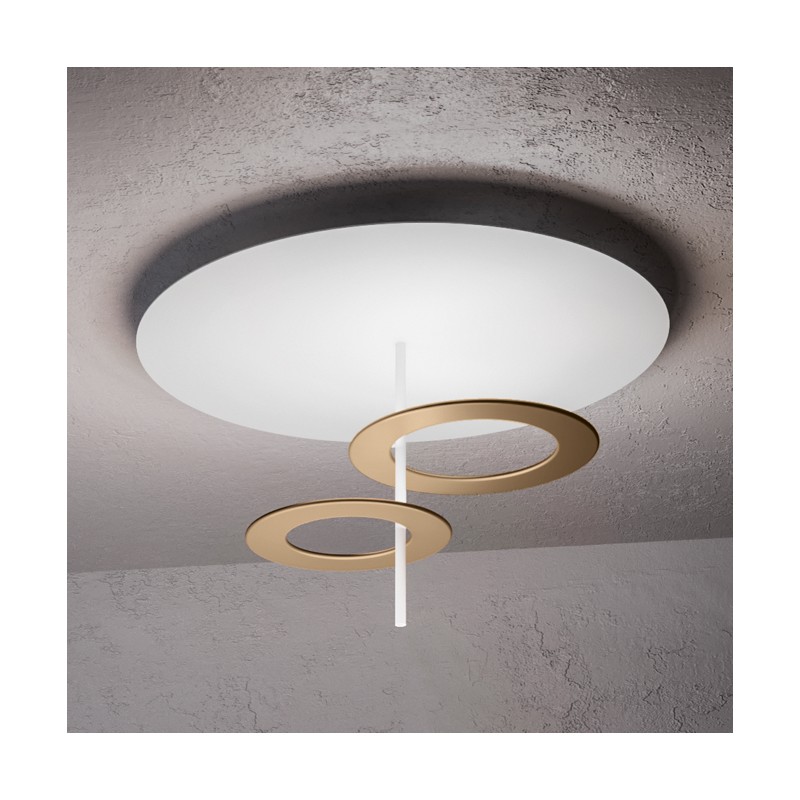  Plafón LED Minitallux Hula Hoop P2 en diferentes acabados de Icona Luce