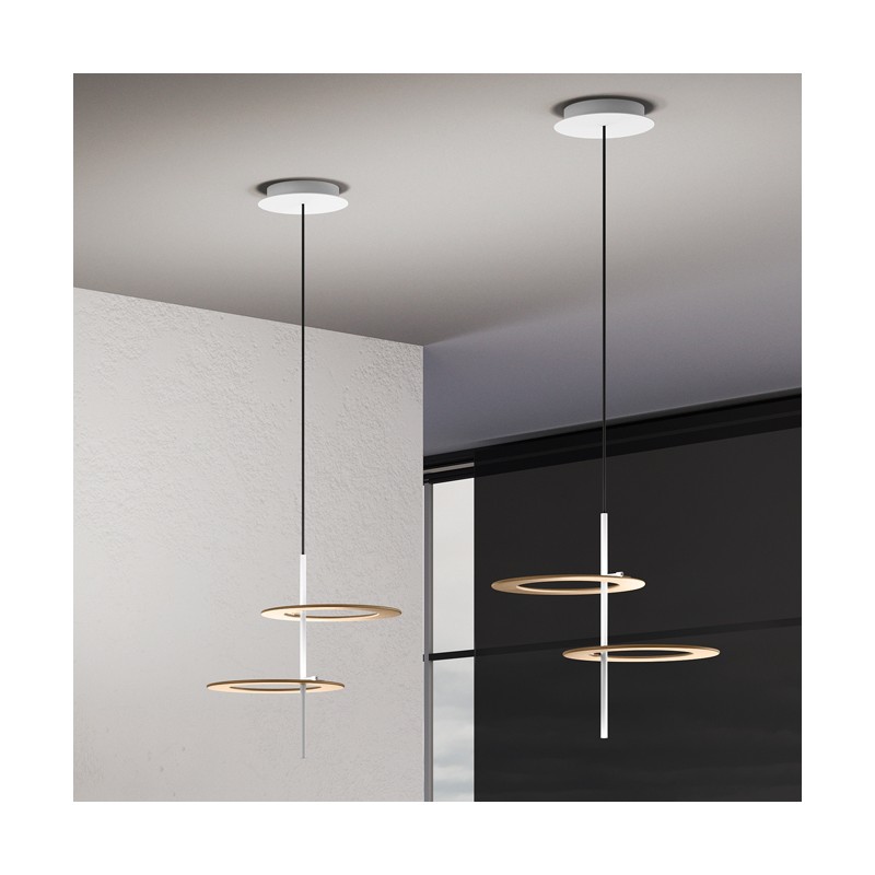  Minitallux Lampada a sospensione a LED Hula Hoop S2 in diverse finiture by Icone Luce 