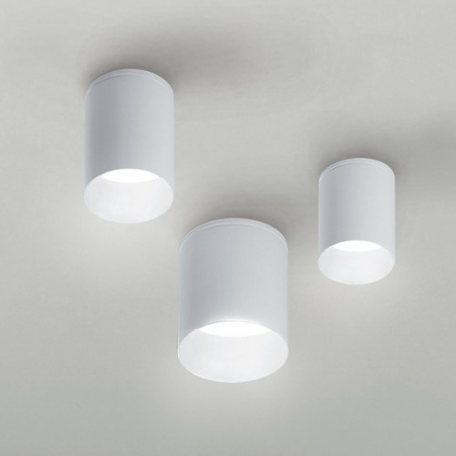 Minitallux Kone10P LED ceiling lamp in different finishes by Icons Luce