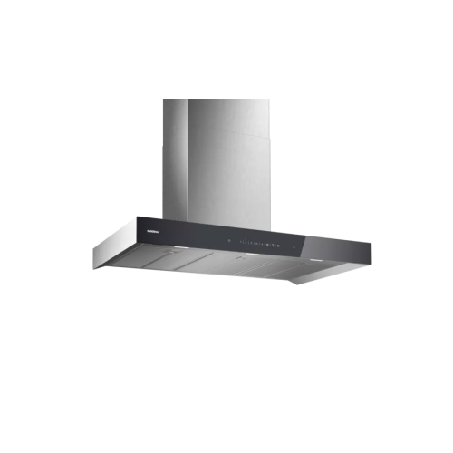 Gaggenau Hotte murale AW240191 finition inox avec panneau de commande en verre anthracite de 90 cm