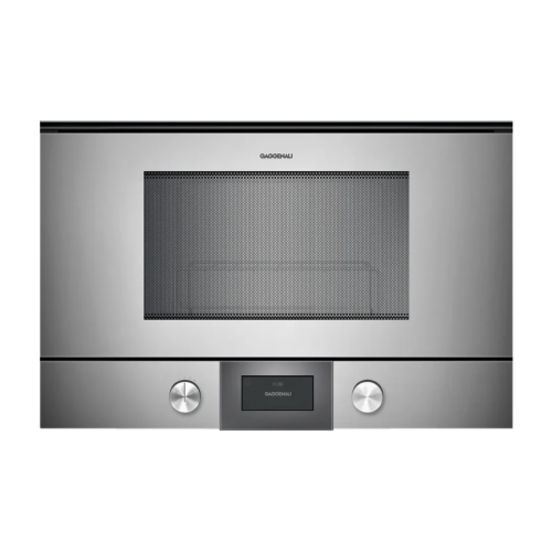 Gaggenau Built-in microwave oven with right hinges BMP 224 110 steel finish 60 cm