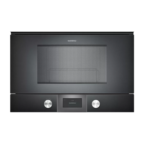 Gaggenau Built-in microwave oven with hinges on the left BMP 225 100 anthracite finish 60 cm