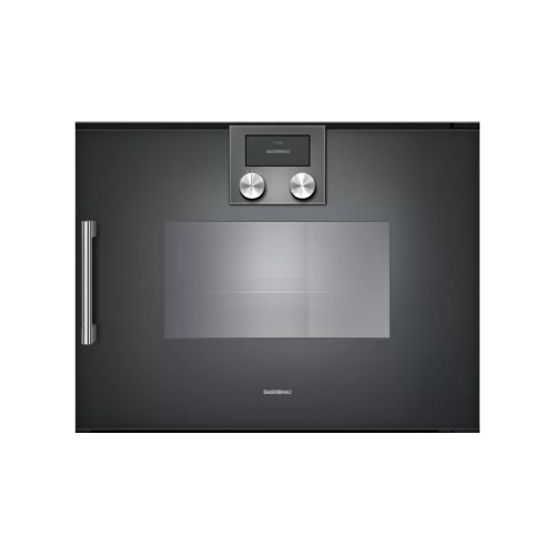 Gaggenau 60 cm built-in steam oven with right hinges BSP 220 101 anthracite finish